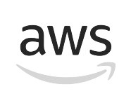 Amazon Web Services (AWS) cloud computing black and white logo