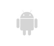 Android mobile operating system black and white logo