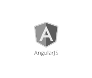 AngularJS JavaScript framework black and white logo