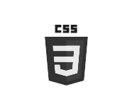 CSS3 web design technology black and white logo