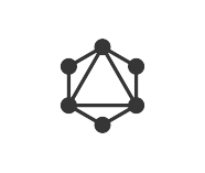 GraphQL API query language black and white logo