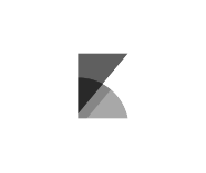 Kibana data visualization tool black and white logo