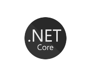 .NET Core framework black and white logo