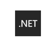 .NET software framework black and white logo