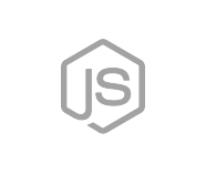 Node.js runtime environment black and white logo