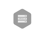 Oracle database management system black and white logo