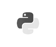 Python programming language black and white logo