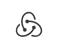 Redux state management library black and white logo