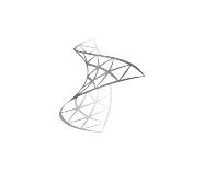 Microsoft SQL Server database black and white logo