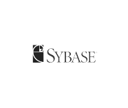 Sybase relational database management system black and white logo