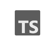 TypeScript programming language black and white logo