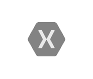 Xamarin mobile application development black and white logo